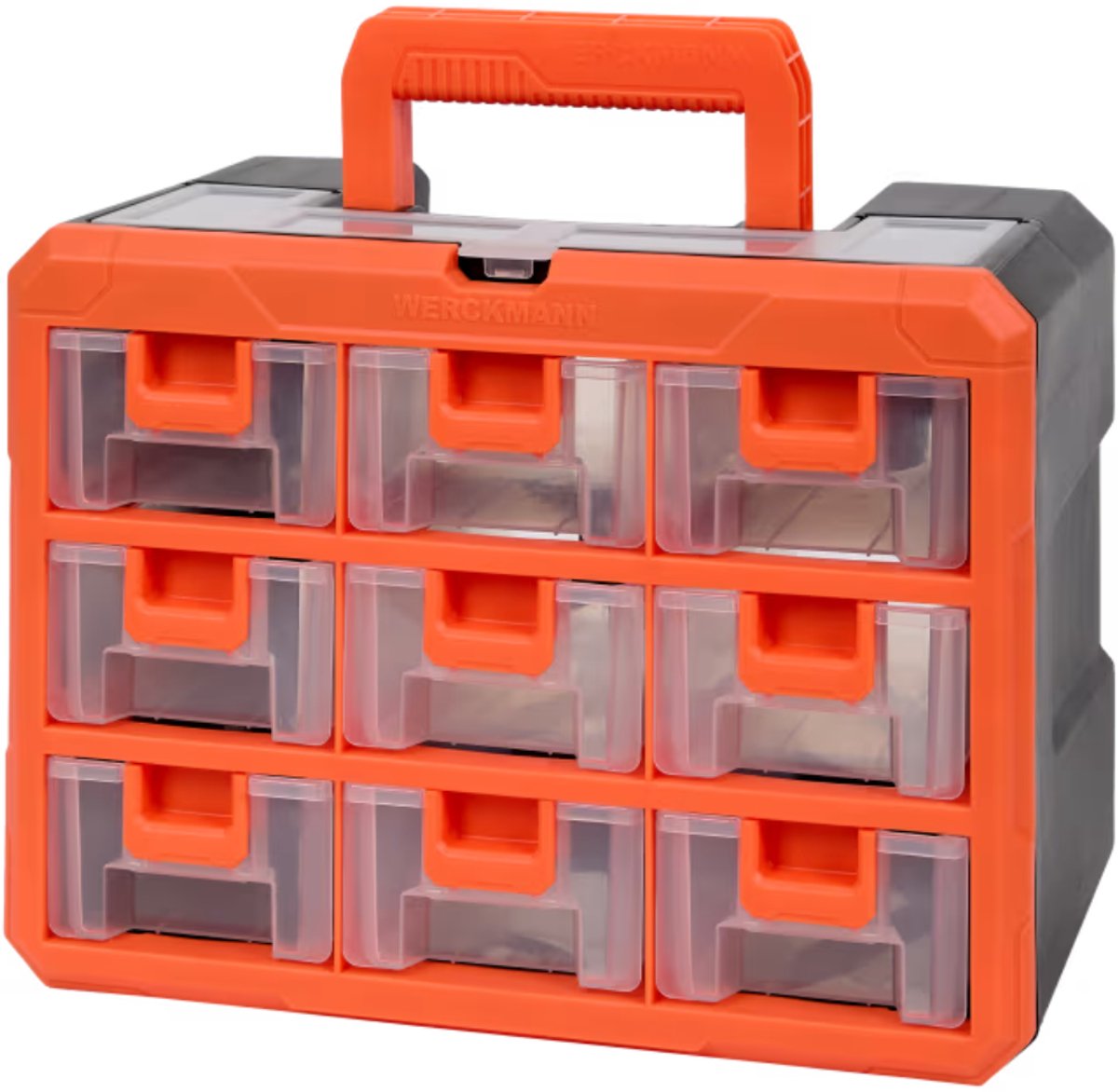 Organizer Koffer met Uitneembare Bakjes – Onderdelenkoffer – Schroeven Organizer – Gereedschap Organizer – Opbergkoffer – Verkrijgbaar met 9 of 12 Bakjes