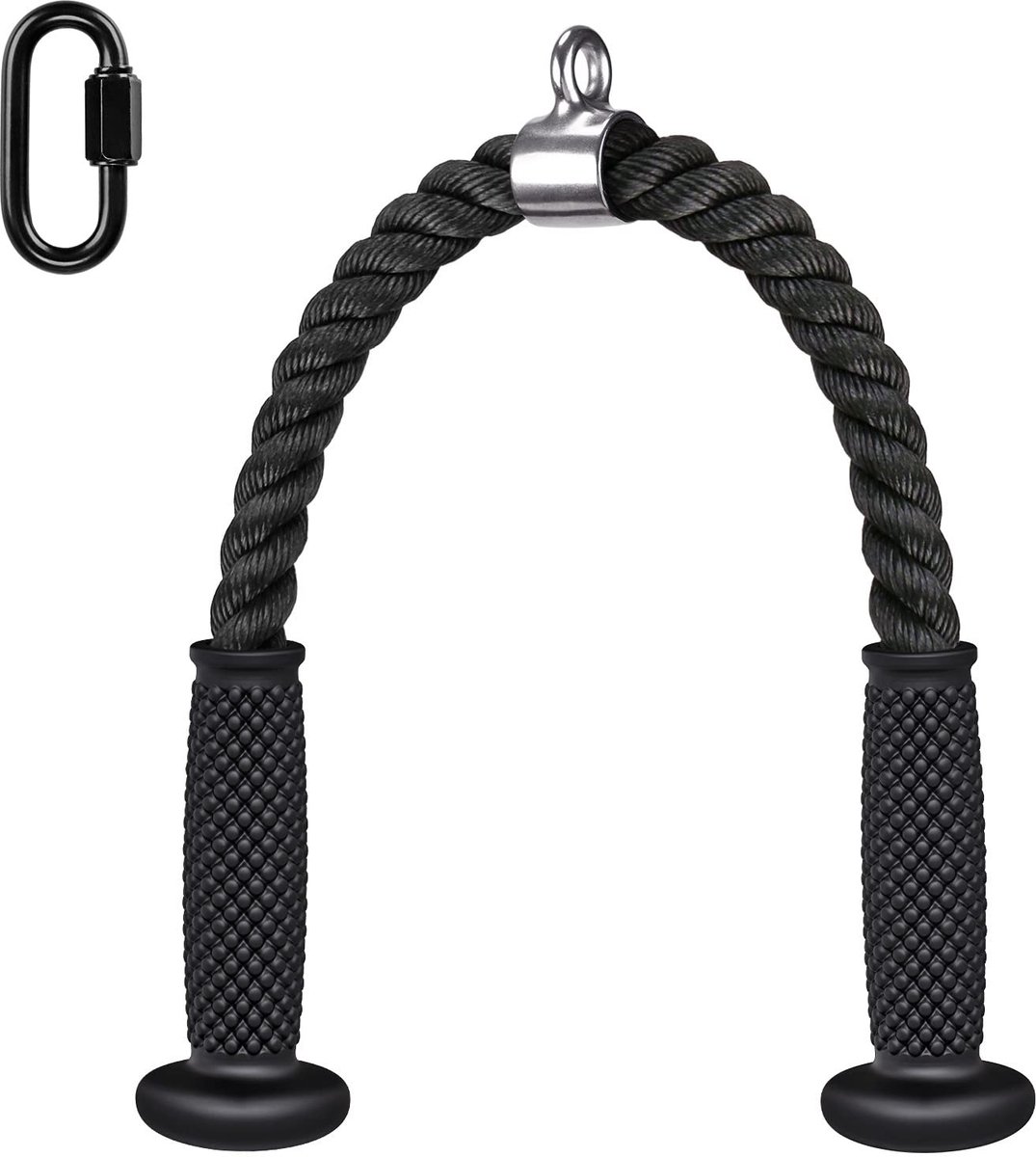 Triceps Touw - Robuust Nylon Touw met Zachte Rubberen Uiteinden - Opzetstuk voor Kabelmachines - Fitness - 1 stuk