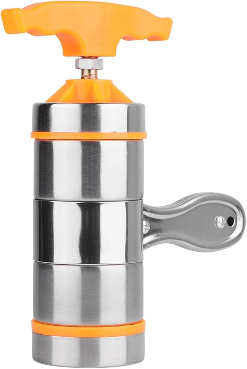 Handmatige Noodle Persmachine voor Thuis of Restaurant - RVS Pasta Maker met 7 Mallen voor Versgemaakte Noodles en Gemakkelijk Gebruik