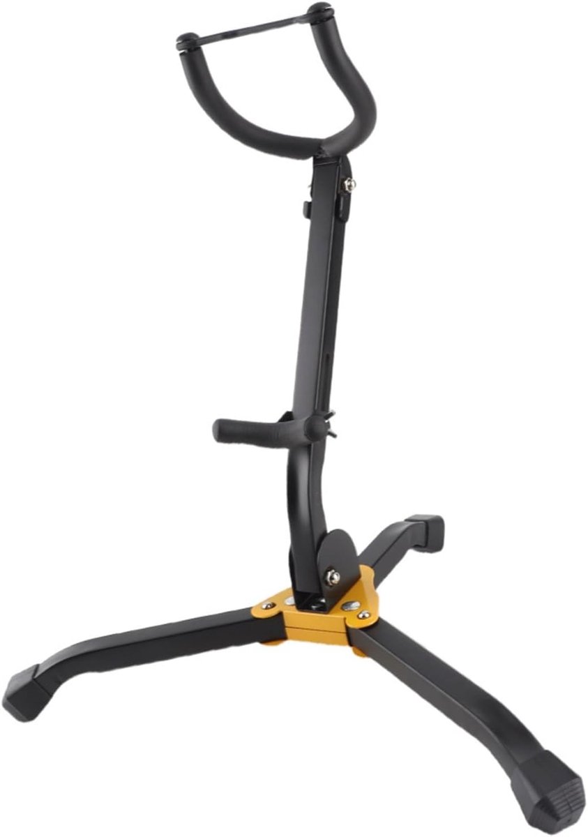 Verstelbare Opvouwbare Saxofoonstand voor Alto en Tenor Saxofoon, Draagbare Metalen Tripod met Vergrendelingspin en Stabiliteit