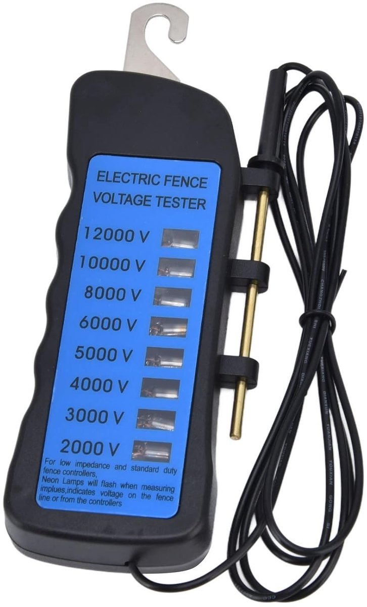 Elektrische Hekspanningstester 12KV Neontester, Waterdicht Gereedschap voor Boerderijen, Vee en Veiligheidscontrole tot 12000V