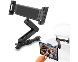 Luft Tablet Houder voor hoofdsteun auto - Geschikt voor o.a. iPad en Telefoon - Tot 18 inch - Universeel - Auto Accessoires - Zwart - Telefoon houder auto