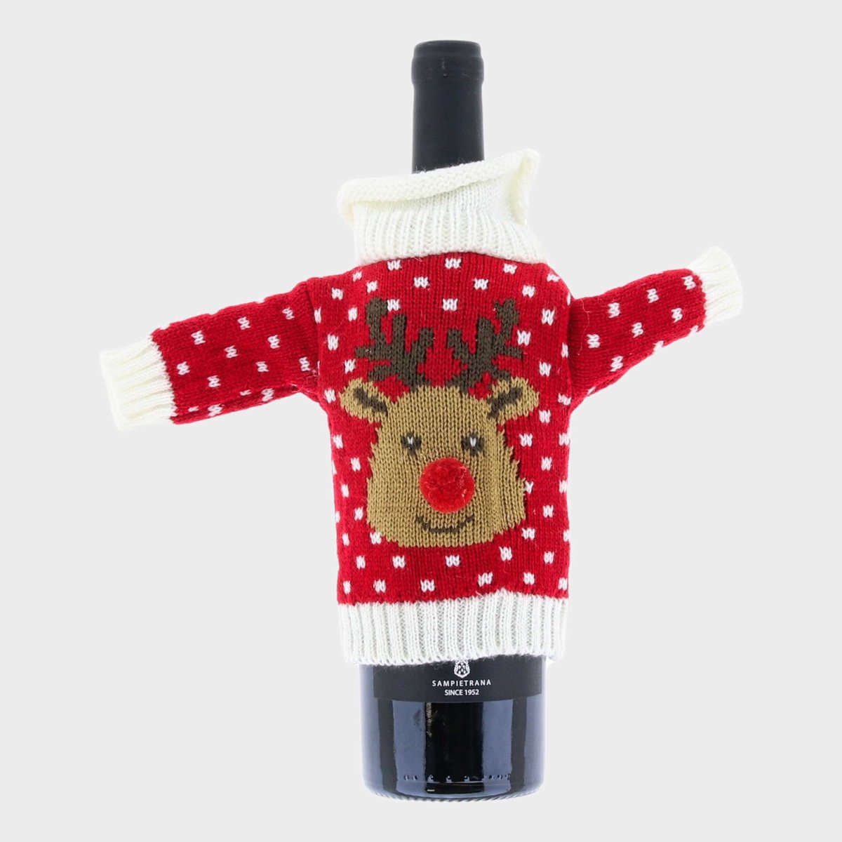 Kersttrui voor Wijnfles 10x20 cm – Kerst Wijnfles Hoes – Wijnfles Decoratie