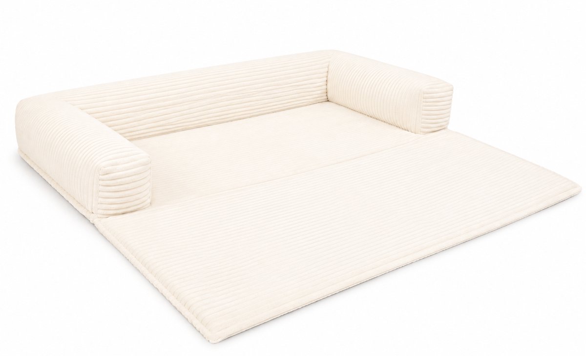 Bankbeschermer Hond Deluxe Rib Corduroy Ivoor 120cm – Hondenmand voor op de Bank