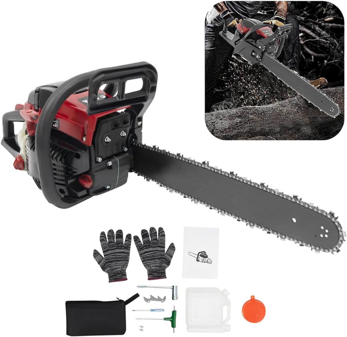 ZRNS® Kettingzaag Benzine - Bladlengte 50 cm - 58cc - 2-Takt