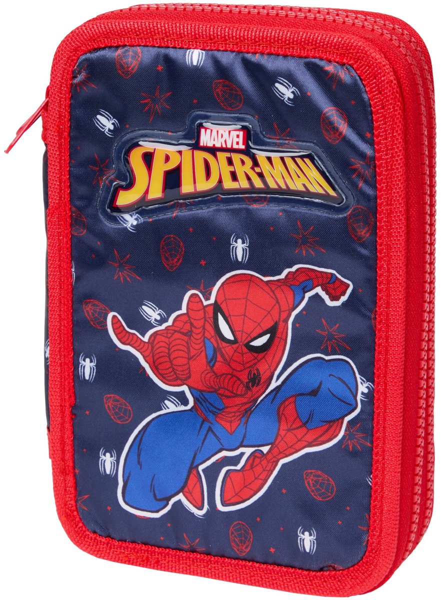 Spiderman etui - Marvel - Gevulde etui met stiften, gum, potloden, schaar etc