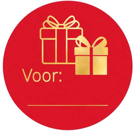 250x Stickers – Sinterklaas – Rood – Cadeau Etiketten – Ø 39 mm