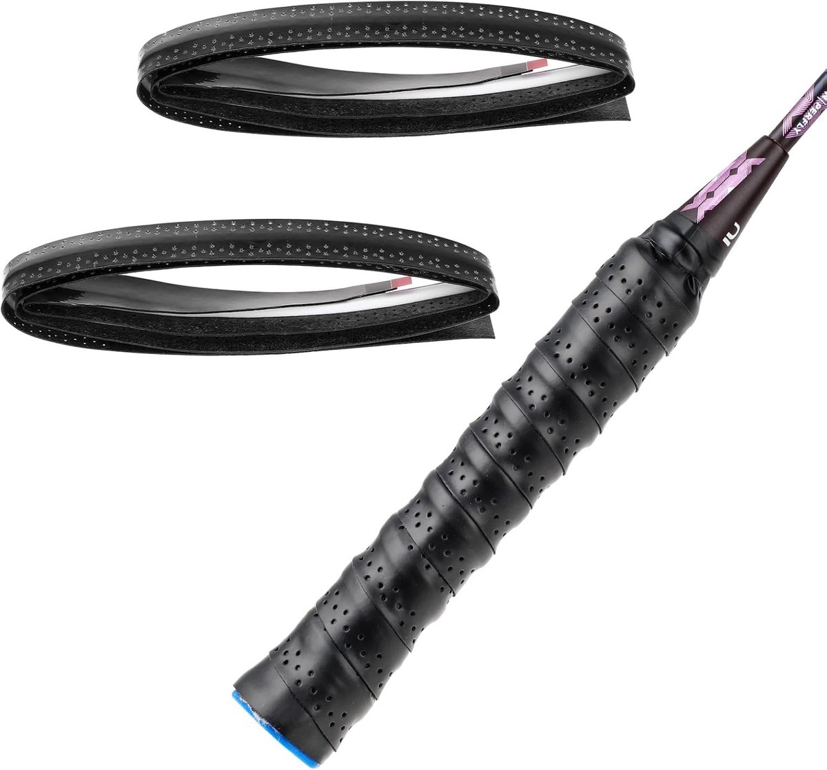 2 Stuks Universele Overgrip Badminton Grip Band voor Tennisrackets - Zelfklevend, Antislip en Precut Sportaccessoires voor Squash Rackets