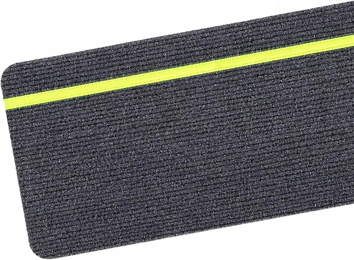 Set van 15 Antislip Trapmatten 76 x 20 cm, Zelfklevende Matten met Glow in the Dark Strepen, Geschikt voor Houten Trappen en Binnengebruik