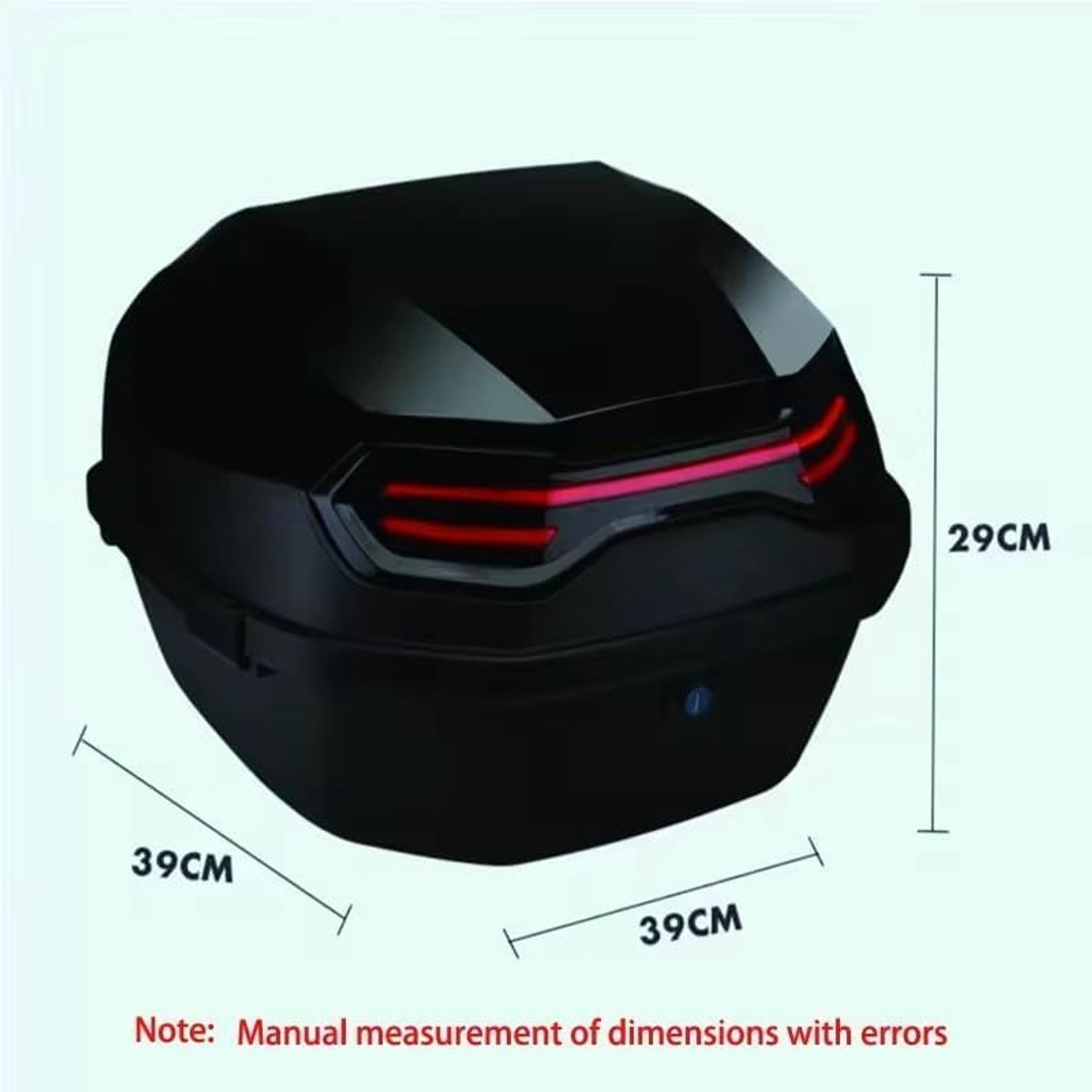 Universele Scooterkoffer & Topkoffer Motor - Waterdichte Helmkoffer met Slot - ABS - Zwart – foto 3