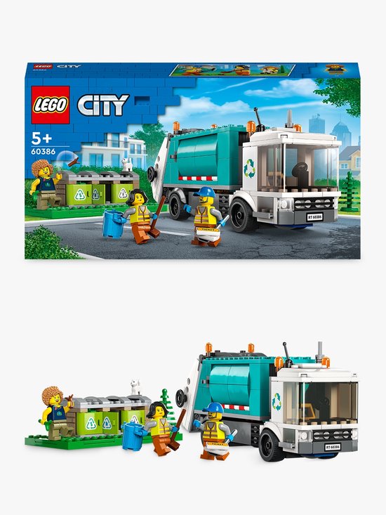 LEGO 60386 City Recycle vrachtwagen Speelgoed voor Kinderen, Sustainable Living Serie