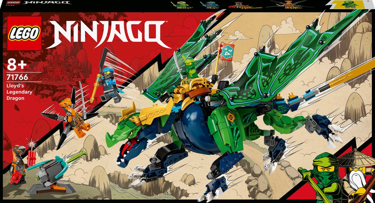 Bol.com LEGO® NINJAGO® Lloyd's legendarische draak 71766 bouwset met een ninjadraak, NINJAGO Lloyd en slangenfiguren; bouwset vo... aanbieding