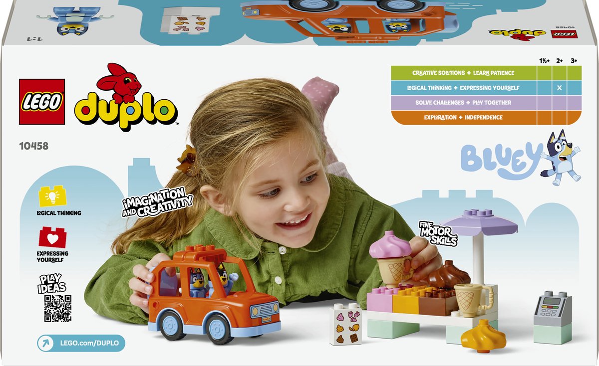 LEGO DUPLO Bluey: Een IJsje Halen met Bluey Speelgoed Ijsjes Bouwpakket voor Kinderen 10458 — afbeelding 14