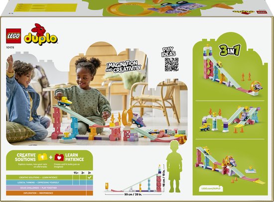 LEGO® DUPLO® Stad 3-in-1 Creatieve Hellingen met Voertuigen - Leerzaam Speelgoed voor Kinderen Vanaf 3 Jaar - Cadeautip voor Peuters - 10478 van Merkloos — afbeelding 4