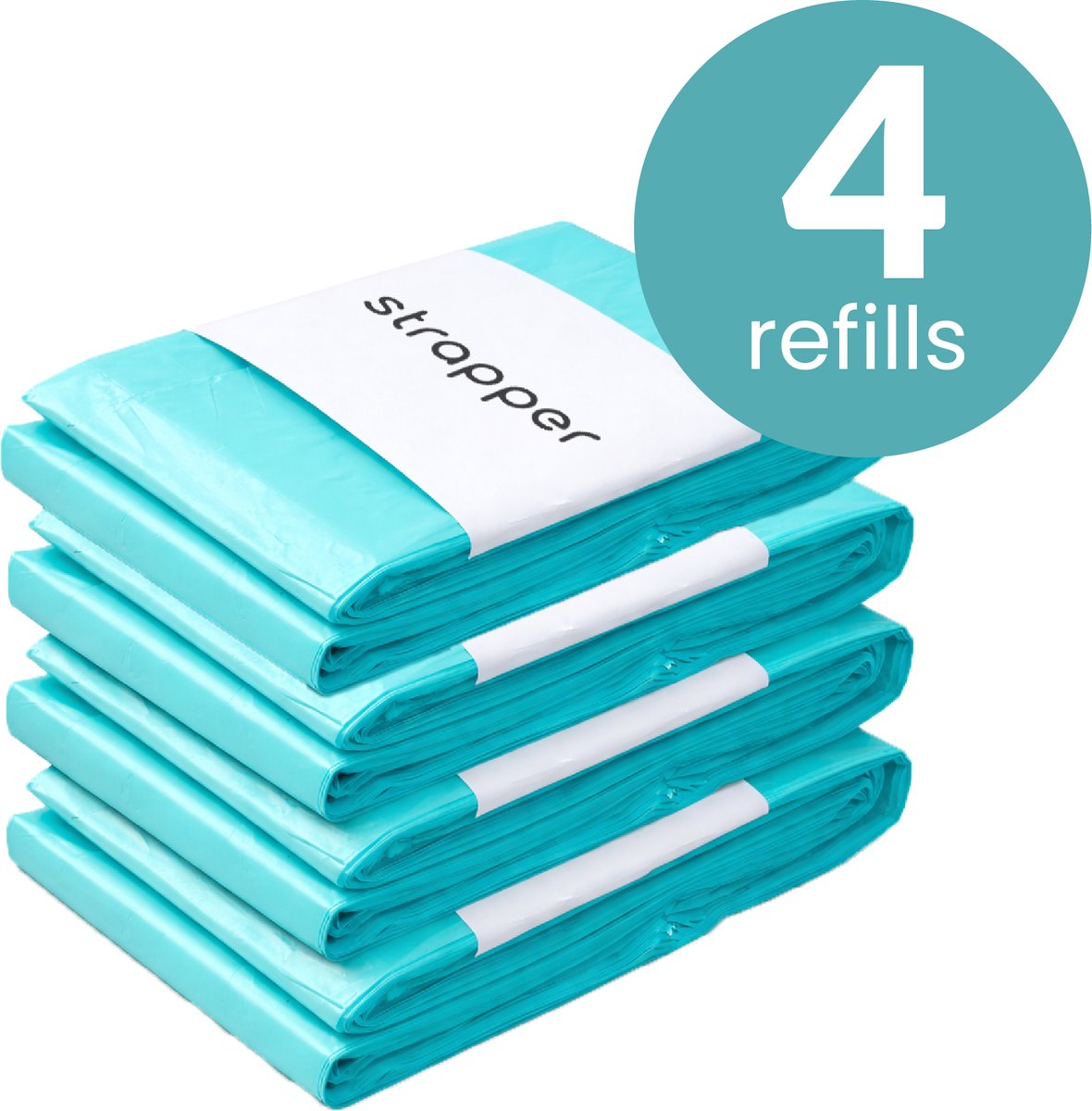 Strapper 4 Odor Lock Afvalzakken 15/16L - Geschikt voor luieremmers van o.a. Korbell