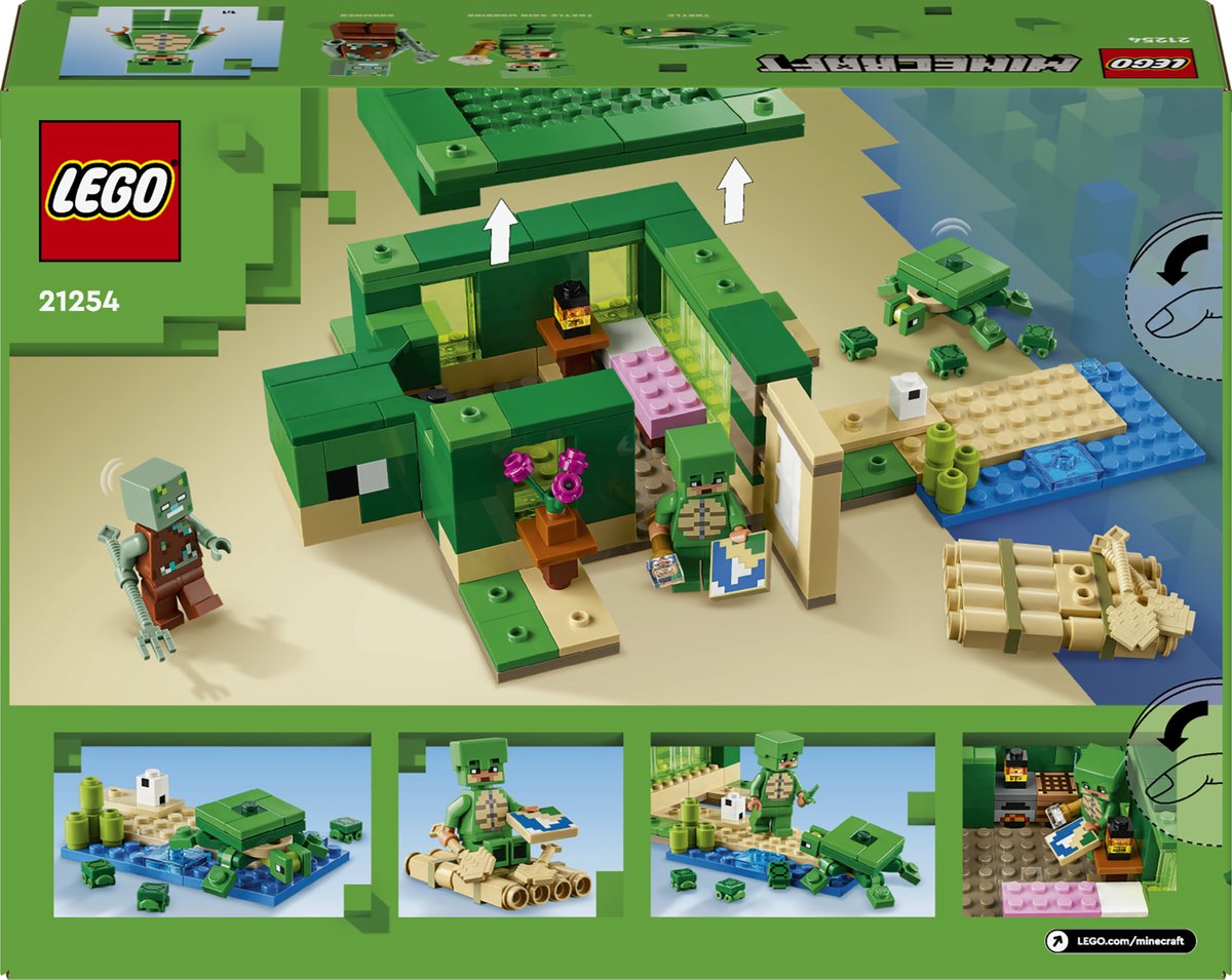 LEGO Minecraft Het schildpadstrandhuis Dieren Speelgoed voor Kinderen vanaf 8 jaar 21254 — afbeelding 17