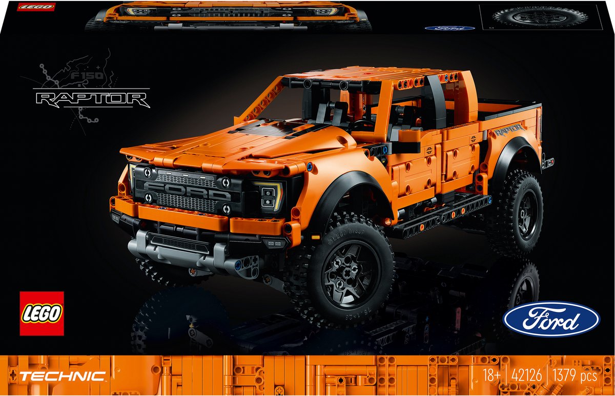 Bol.com LEGO Technic Ford F-150 Raptor Pick-up Truck Set, Geavanceerd Bouwpakket voor Volwassenen, Exclusief Verzamelmodel en Cr... aanbieding