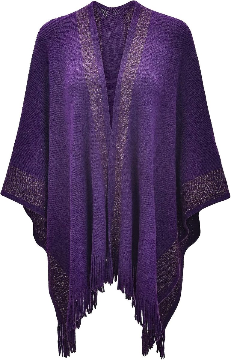 Zachte en Eenvoudige Poncho voor Dames, Retro Cape, Modieuze Cardigan en Pullover voor Koudere Dagen