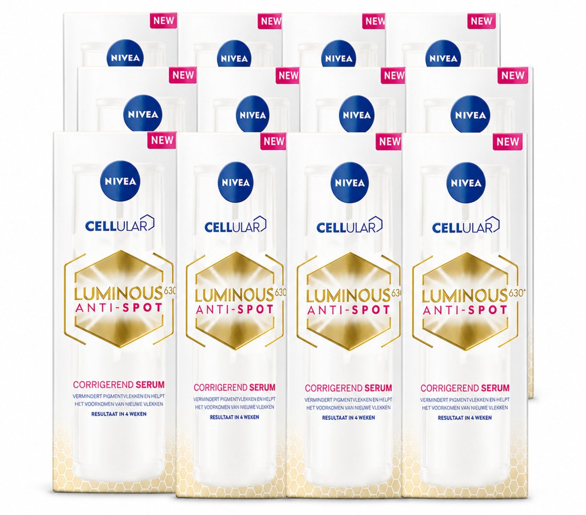 12 x NIVEA - Gezichtsserum - CELLular LUMINOUS630 Tegen Vlekken - Tegen pigmentvlekken - Voor alle huidtypen - Met Hyaluron & Vitamine E - 30 ml - Voordeelverpakking - 12 stuks