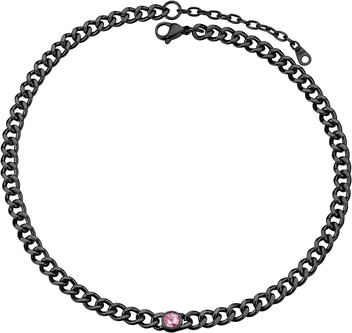 Dikke Cuban Choker voor Dames, Verstelbare 46+5CM Halsketting in Geschenkdoos, Perfecte Cadeau-optie