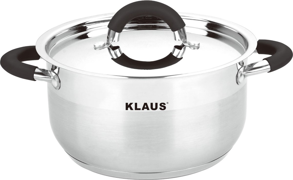 Klaus Pan 24cm-RVS-ZWART