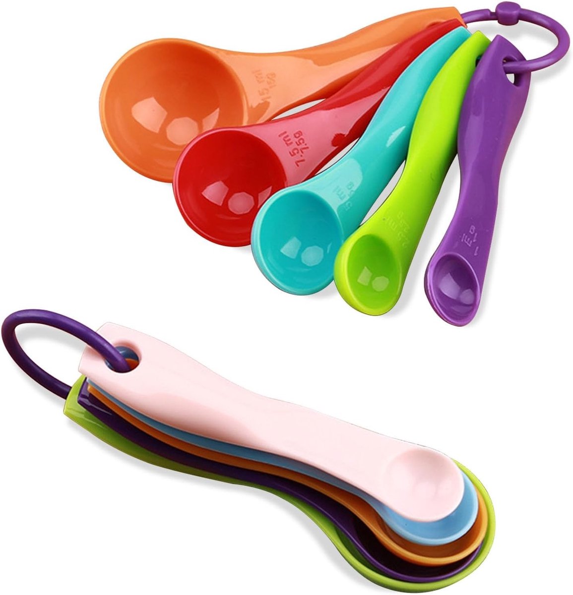 Set van 5 Maatlepels voor Voedsel, Duurzaam en Vaatwasserbestendig, Perfect voor Koken en Bakken