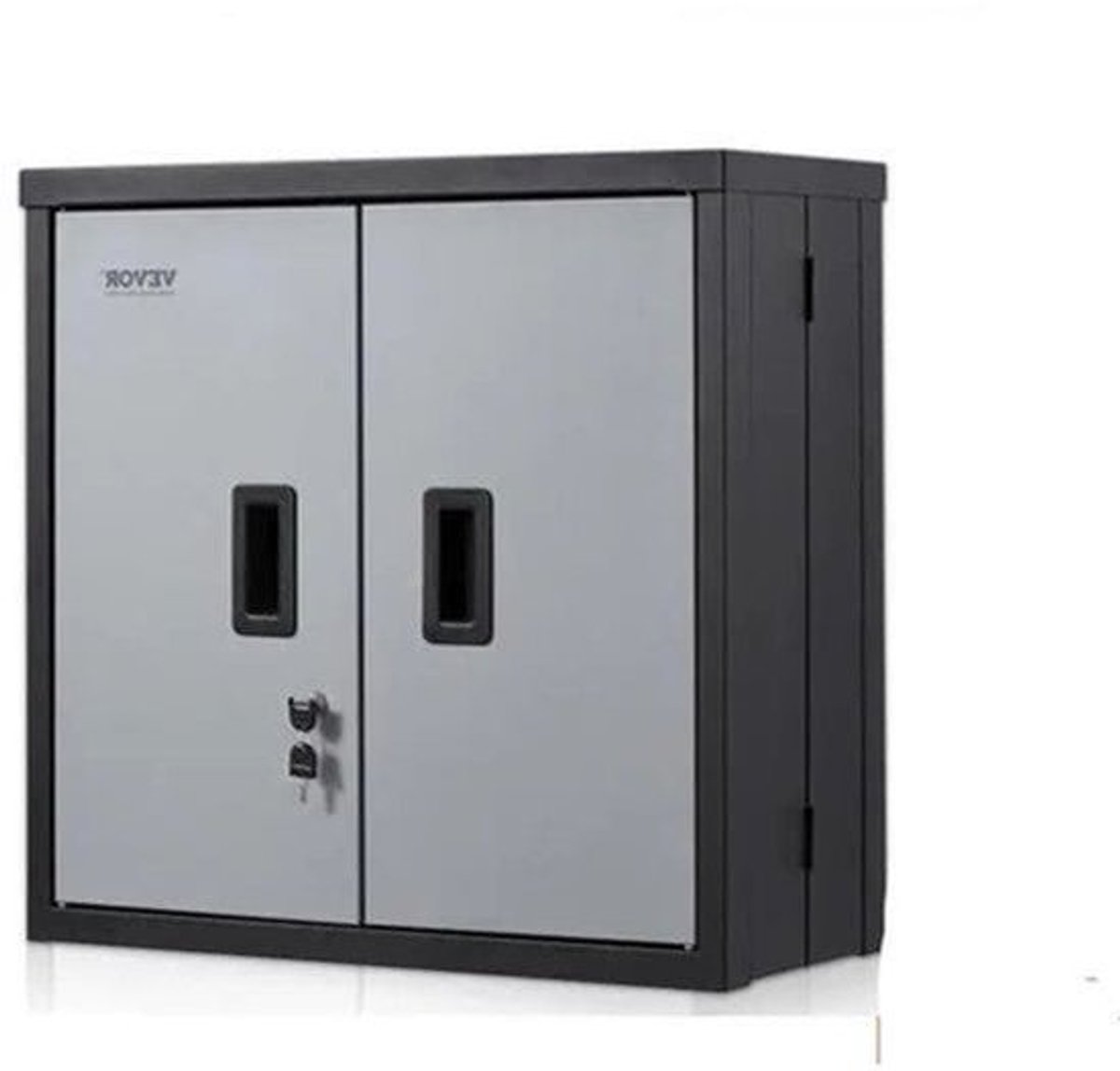 Wandkast - Kast - Locker - Opbergkast - Incl Slot En Sleutel - 54.5 Laadgewicht Per Plank - Kluis - 66 x 30.5 x 66 CM - Garage - Muurkast - Cabinet - Zwart