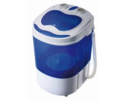 G&G mini wasmachine met centrifuge - Draagbare wasmachine - Camping - Tot 3kg - Tot 50° - 36x37x53cm - Bovenlader - Afvoerslang