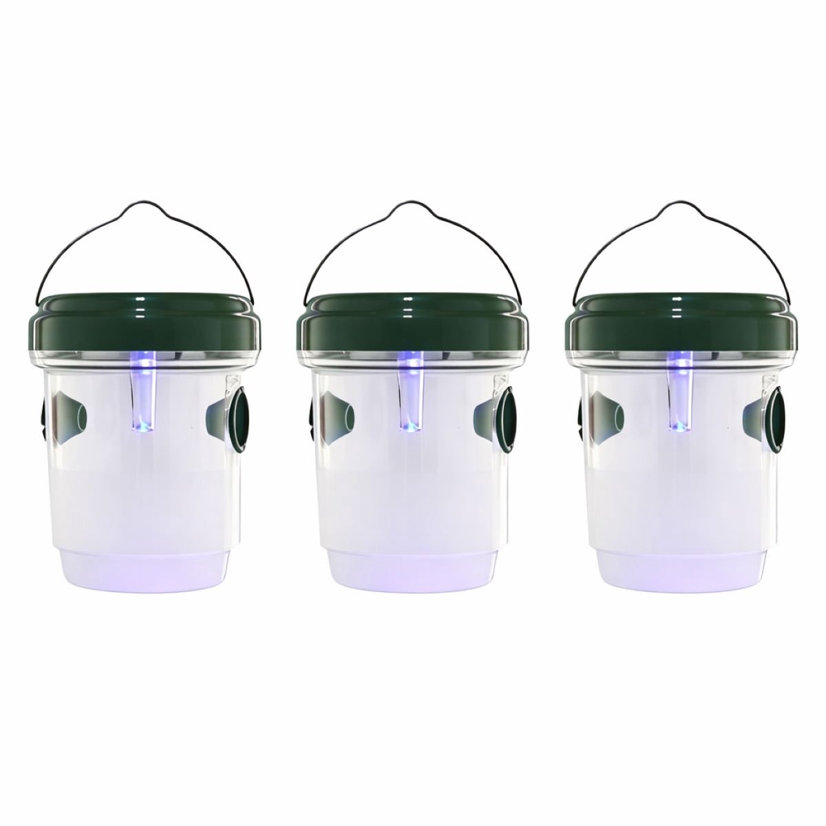 Ceruzo Wespenvanger Set 3 – Solar UV – Wespenval – Buiten – Tuin -Hangend en Staand - Ø9 x 12 cm