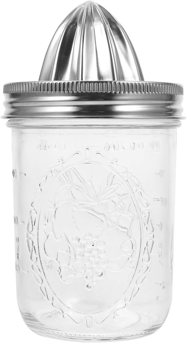 Handmatige RVS Fruitpers voor Mason Jar - Efficiënte Sapextractor voor Vers Fruit en Groenten