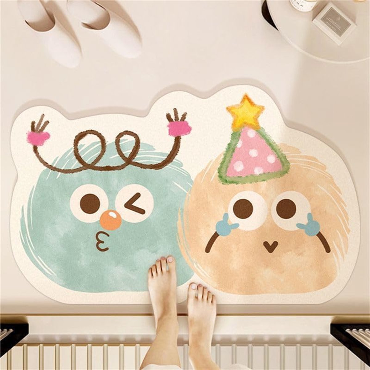 Badmat van diatomeeënaarde, antislip, sneldrogende, absorberende badmat, badmat met Halloween-thema - 40*60 cm