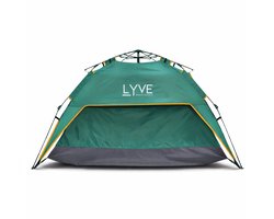 Lyve Pop-Up Tent - 3-Persoons XL - Verduisterend - 5000mm Waterdicht - 30s Opzetten & Afbreken - Groen