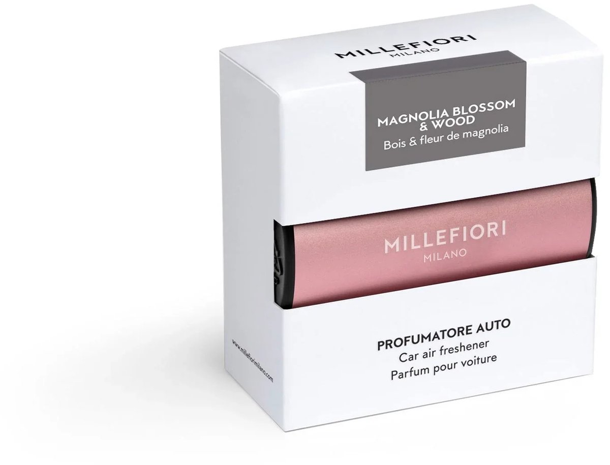 Millefiori Milano - Autoparfum Icon 64 - Roze - Classic - Magnolia Blossom & Wood