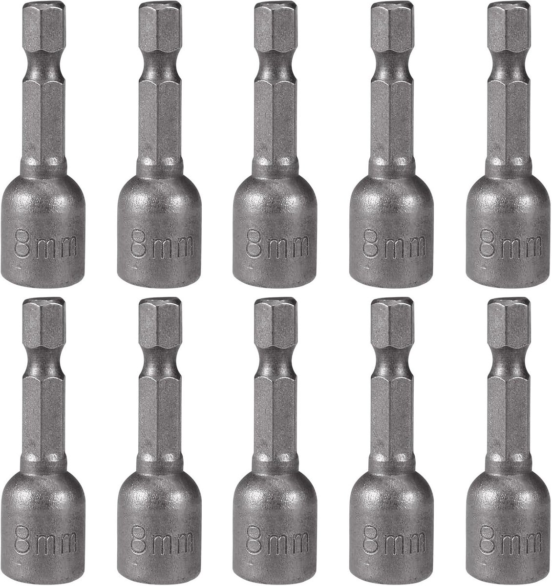 Set van 10 Magnetische Hexagon Steeksleutels, 8 mm, Hex Socket Adapter voor Boormachine en Accuschroevendraaier, Professionele Gereedschapset