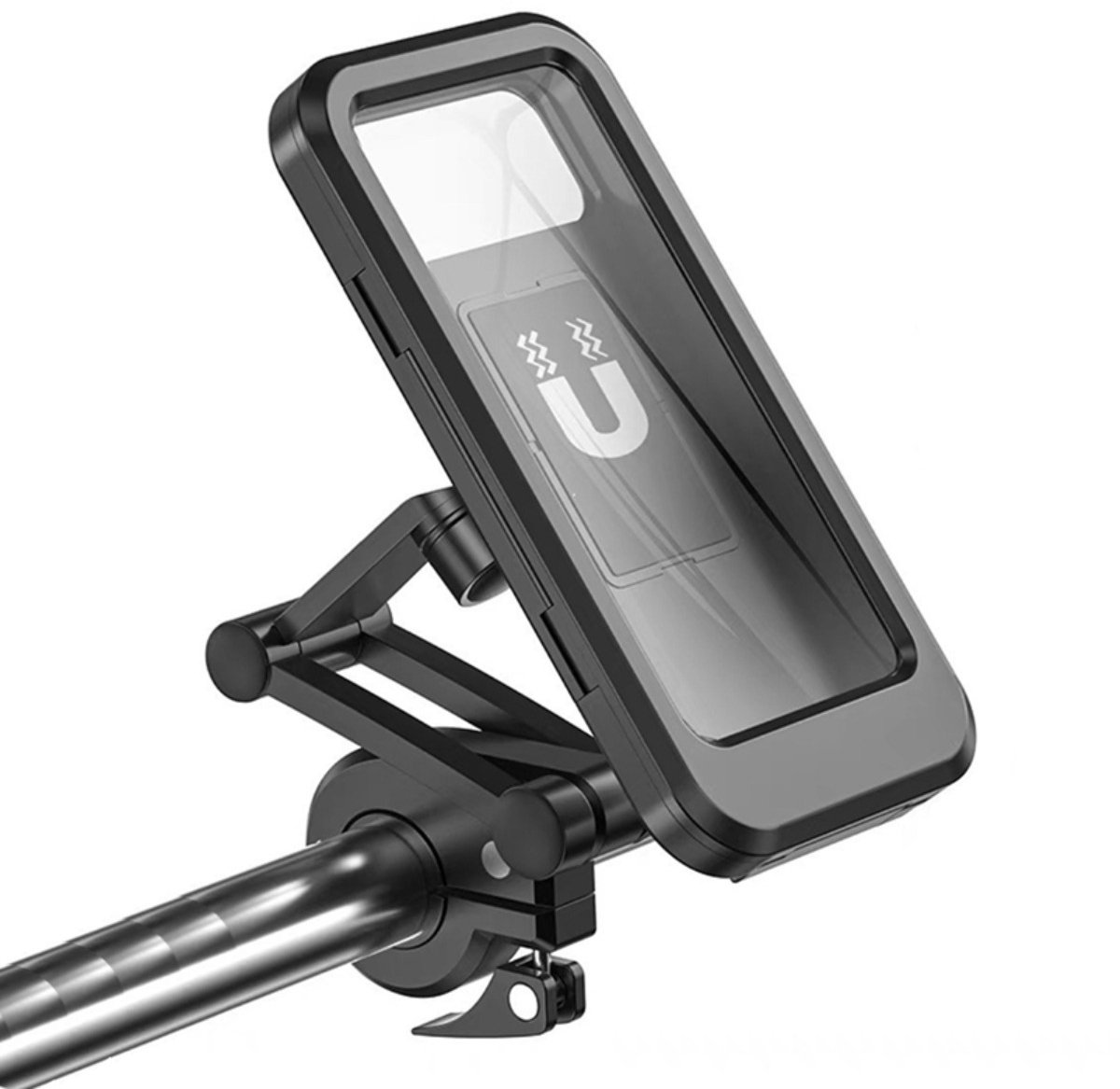Waterdichte stuurtelefoonhouder met 360° rotatie, touchscreen-toegang en vergrendelbare klem voor motor, e-bike en fiets, compatibel met 7 inch