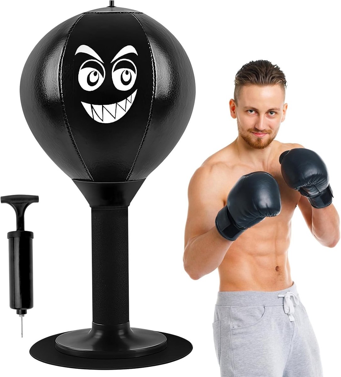 Tafel Punching Bag met Zuignap - Desktop Punchingball voor Volwassenen en Kinderen, Stressverlichting en Vermaak