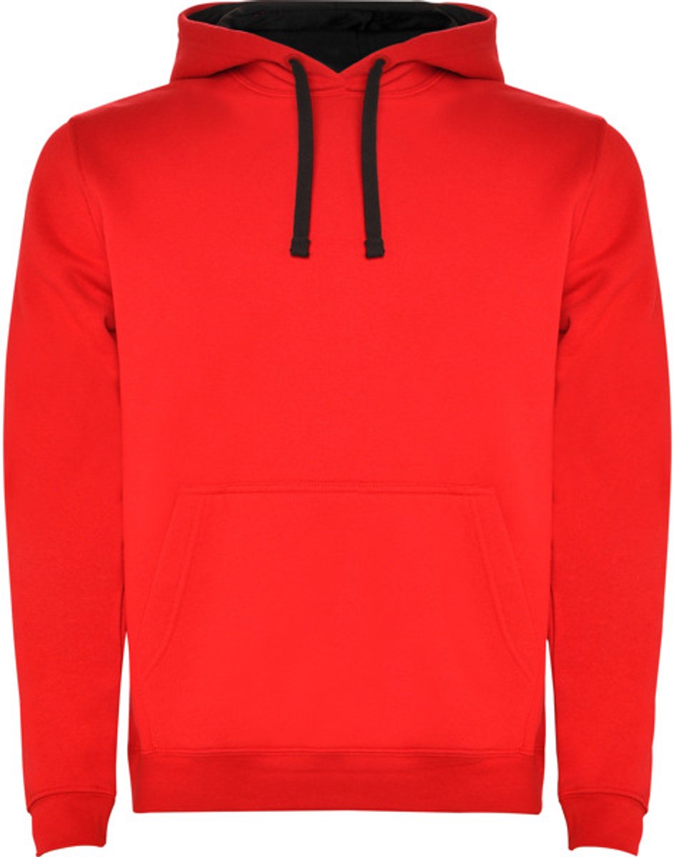 Roly Men´s Urban Hooded Sweatshirt RY1067 - Red 60/Black 02 - XS