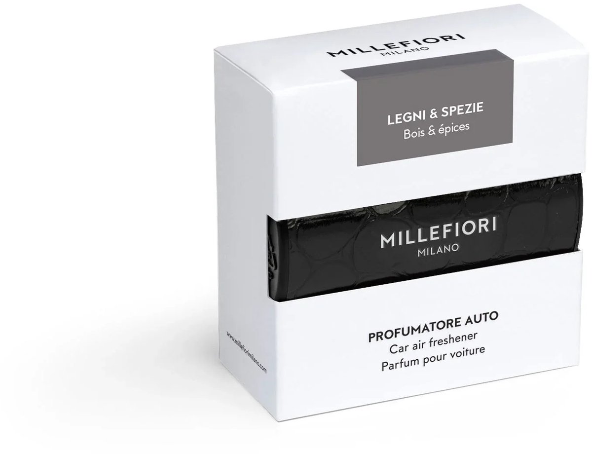 Millefiori Milano - Autoparfum Icon 11 - Zwart - Urban - Legni & Spezie