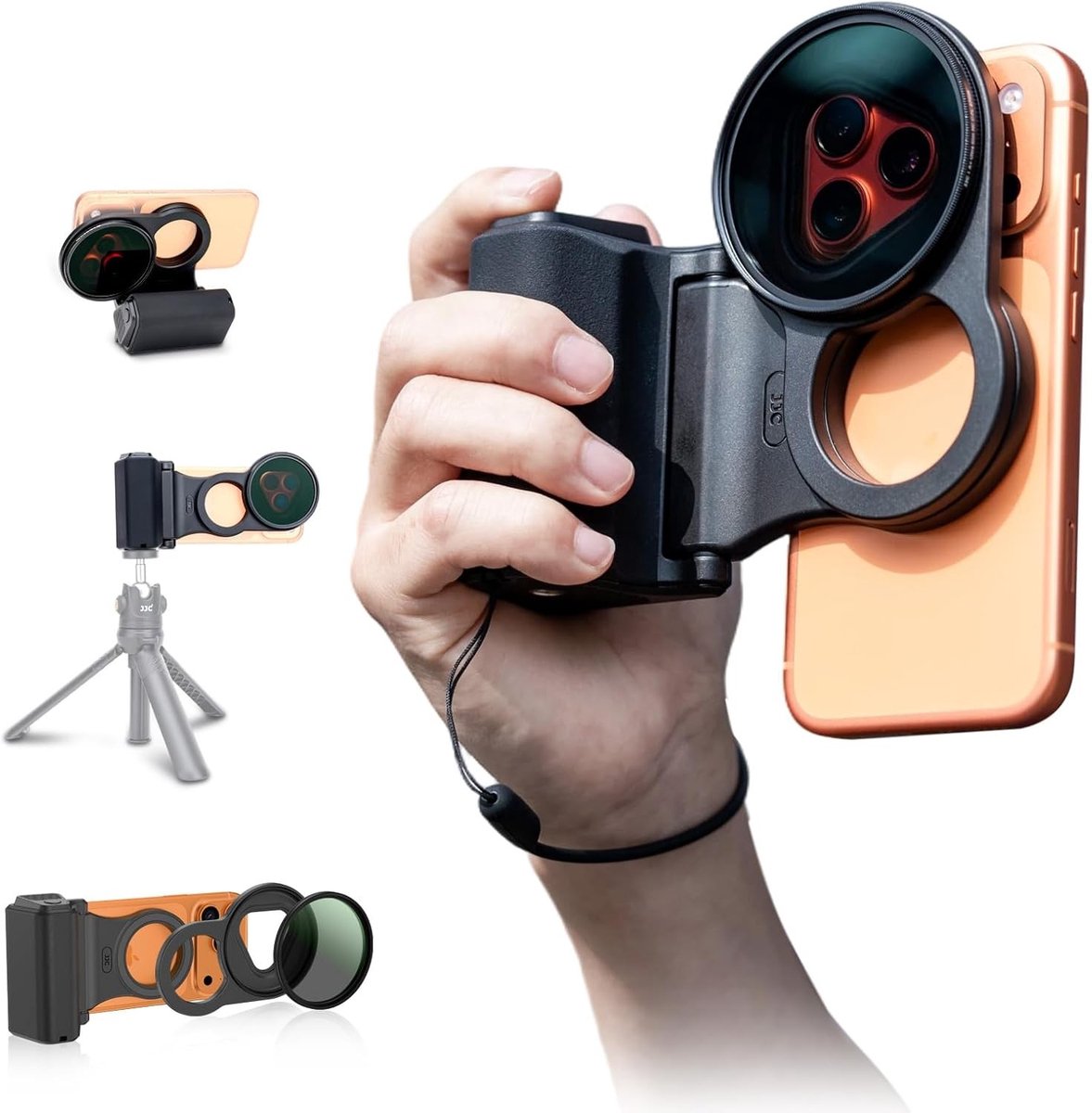 Magnetische Telefoonfilter Adapter 67mm CPL Filter, 3-in-1 Kit voor iPhone 17 Pro Max, 16 Pro Max, 15 Pro Max en 14 Pro Max - Camera Lens Filter Set met Snap Grip voor Verbeterde Fotografie en Videografie