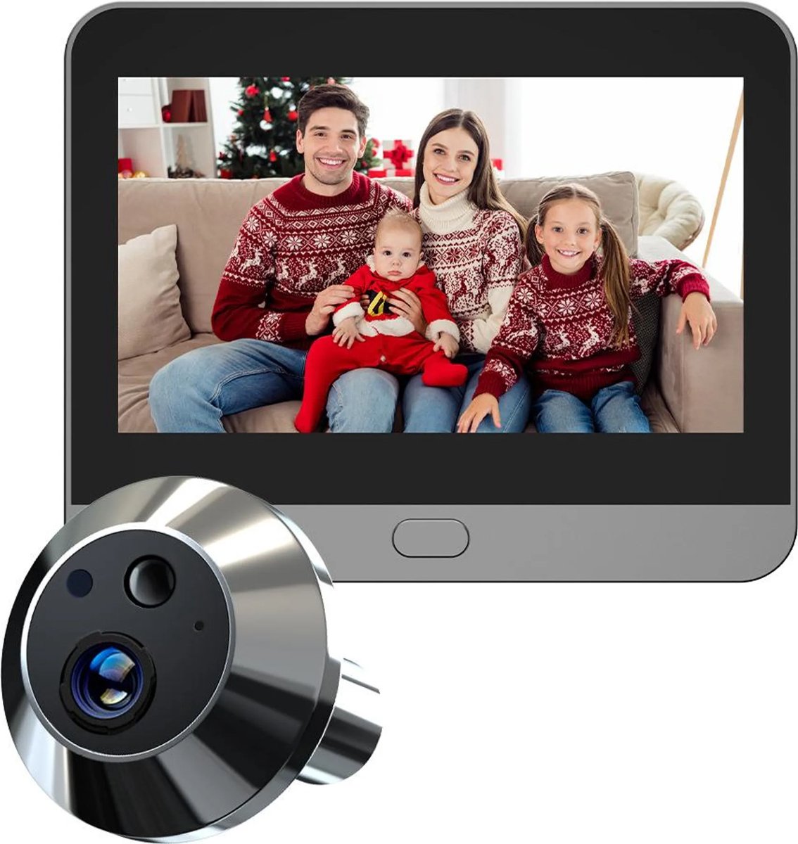 Een slimme deurbel uitgerust met een high-definition camera, een 140° groothoeklens, nachtzicht, bewegingsdetectie, wifi en tweeweg spraakcommunicatie – voor, uw slimme video-toegangscontrolesysteem.