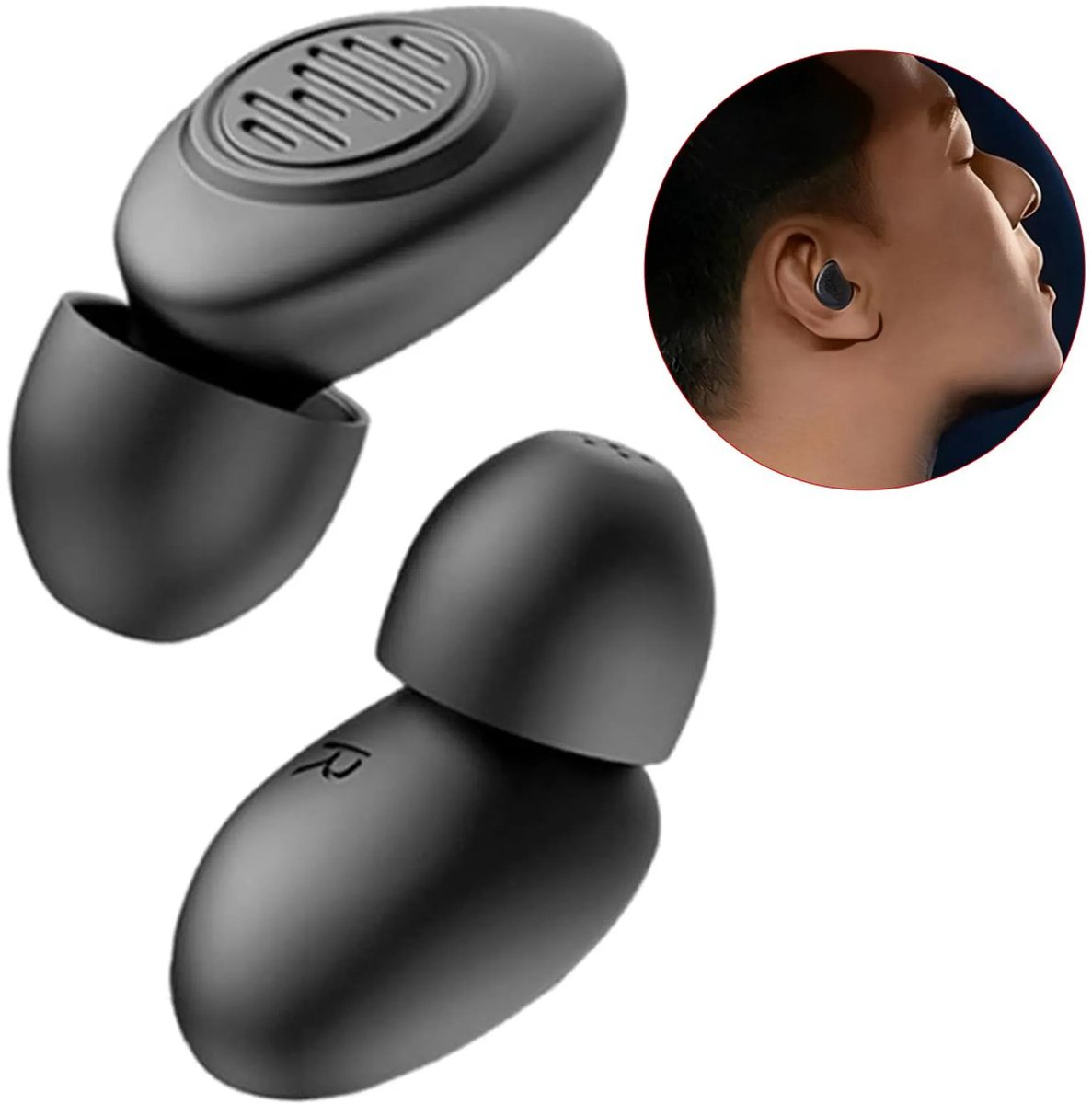 Deze set siliconen oordopjes bevat 3 paar vervangende oordopjes, biedt een geluidsreductie van 48 decibel en is voorzien van ergonomisch ontworpen, zachte siliconen oordopjes die geschikt zijn om mee te slapen, studeren en zwemmen.
