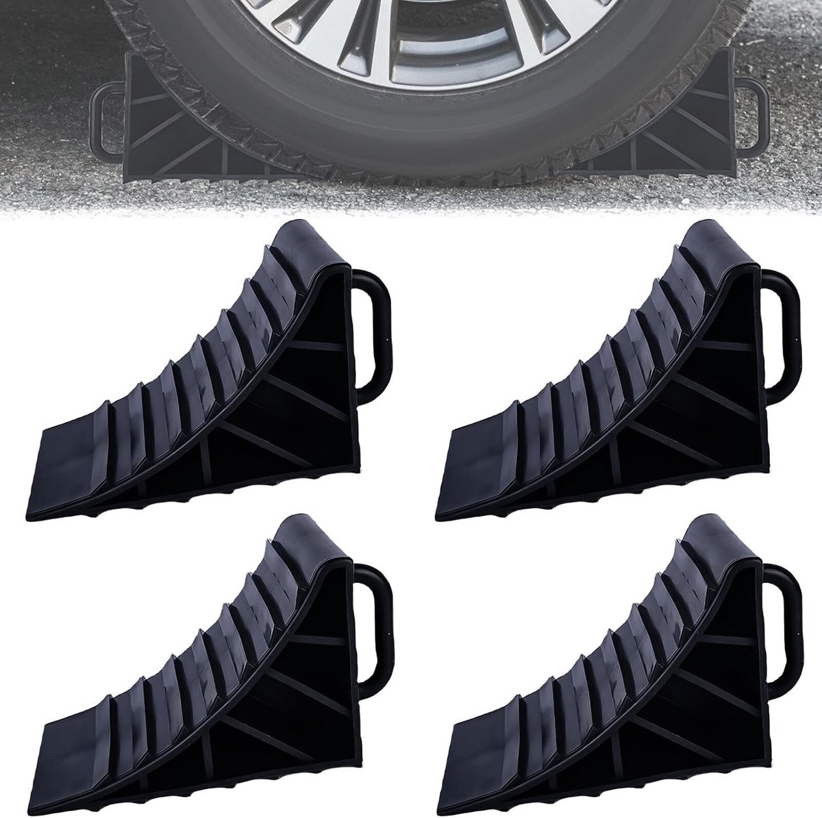 Set van 4 Handgrepen voor Peddels, 180 x 90 x 110 mm, Kunststof Peddelrol voor Aanhangers, Wielen en Caravans, Ideaal voor Watersport en Recreatie