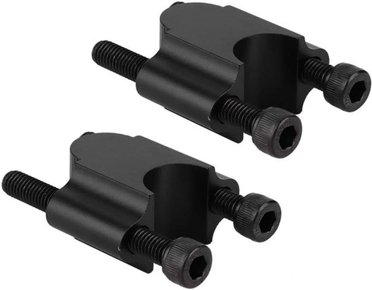 Motorfiets Stuurverhogingsklem - Universeel - Aluminium - 7/8'' 22mm - Zwart Kleur - Montage - Accessoire