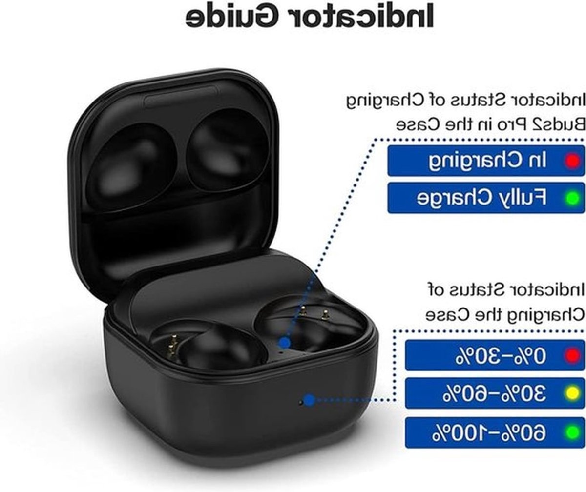 Draadloze Oplaadcase voor Bluetooth Earbuds, Vervangende USB Docking Station voor Draadloze Oordopjes, Zwart, Geschikt voor Diverse Modellen