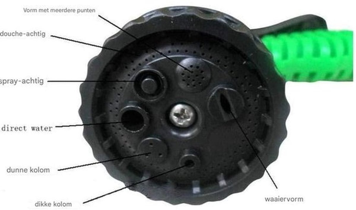 Flexibele tuinslang met sproeikop - Slang voor spuitpistool met draaiknop - Multifunctionele telescopische waterslang voor huishoudelijk wassen - Slang voor autowasstraat - Hogedrukpistool - Multifunctioneel water spuitpistool - Groen - 30 meter