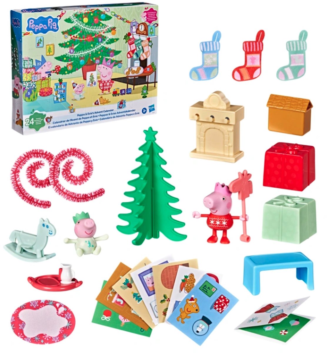 Peppa Pig - Adventskalender 2026 - 24 Verrassingen - Adventkalender - Adventskalenders - Adventkalenders Kinderen - Aftelkalender - Geschenkdoos - Geschenkset - Cadeaudoos - Cadeauset - Giftset Kind - Speelgoed vanaf 3 Jaar - Peppa Pig Speelgoed