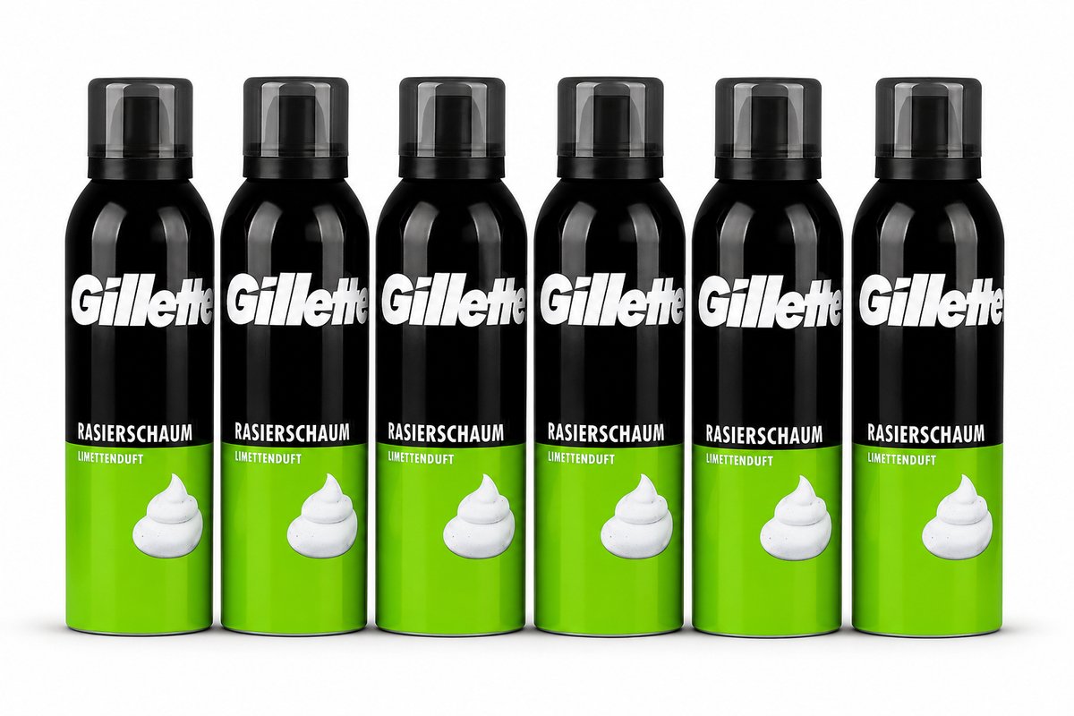 Gillette - Scheerschuim - Limoengeur - 6x200ml