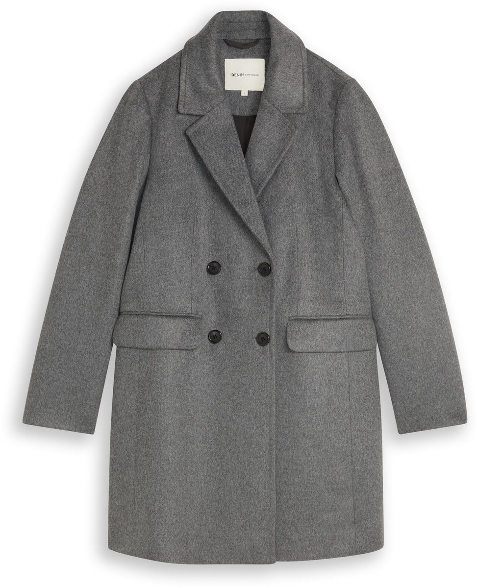Tom Tailor Denim - Slim fit jas met zakken - Maat XXL - dark coal grey melange