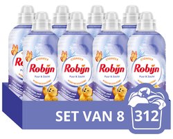 Robijn Wasverzachter - Puur & Zacht - 8 Stuks - 312 Wasbeurten - Voordeelverpakking