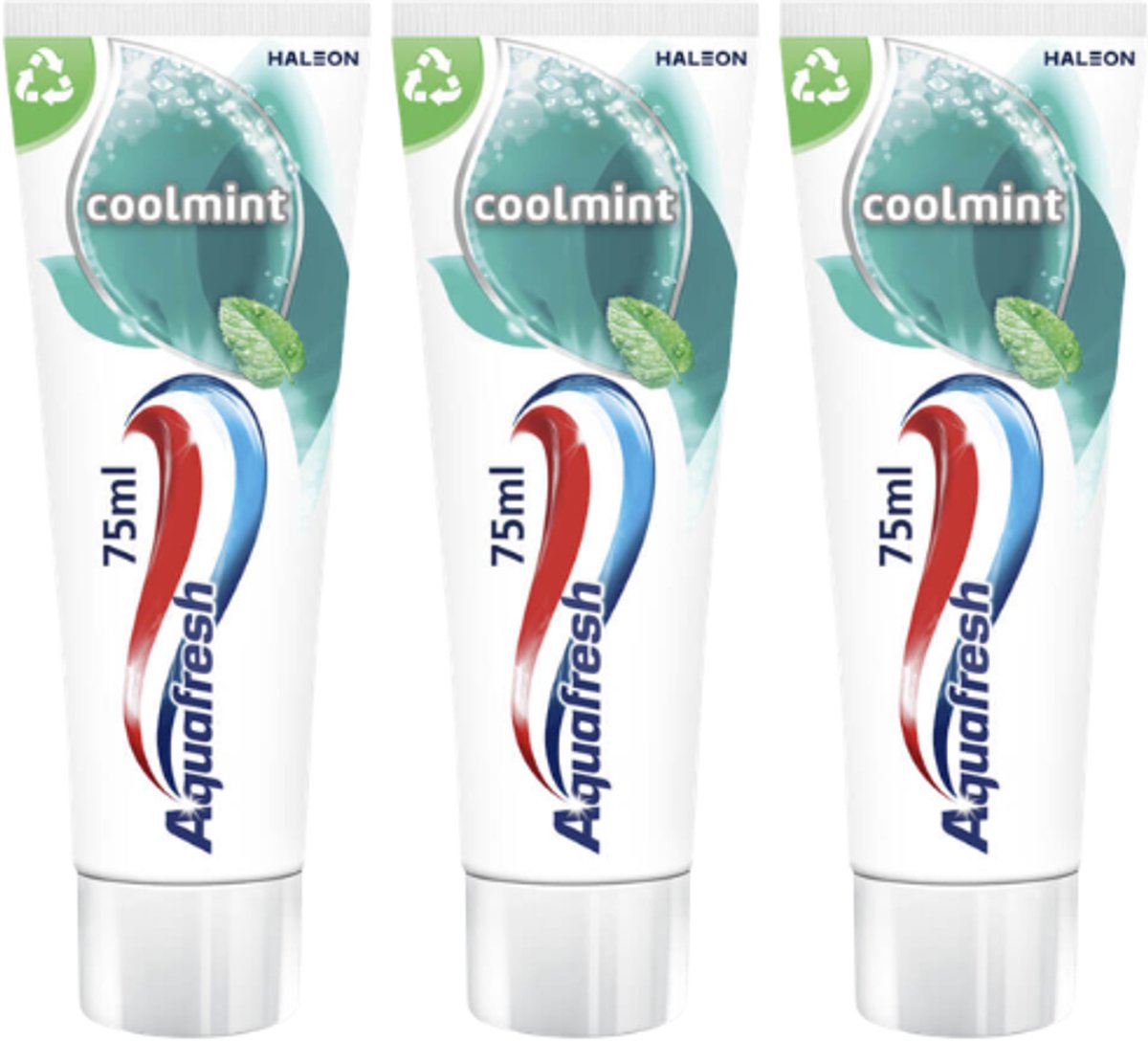 Aquafresh Tandpasta Coolmint - Verfrissende Adem - 3 x 75 ml - Voordeelverpakking
